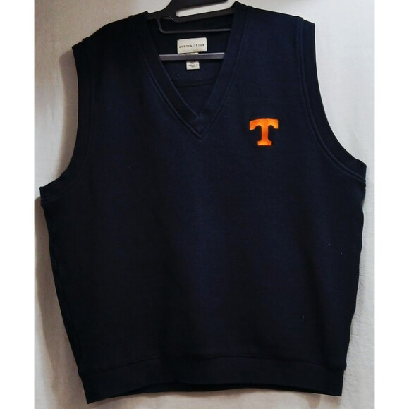 Cutter & Buck Sweater Vest Men's XL Tennessee Volunteers Black Embroidered XL - Picture 1 of 5